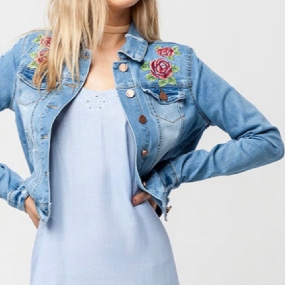 JouJou Embroidered Denim Jacket S